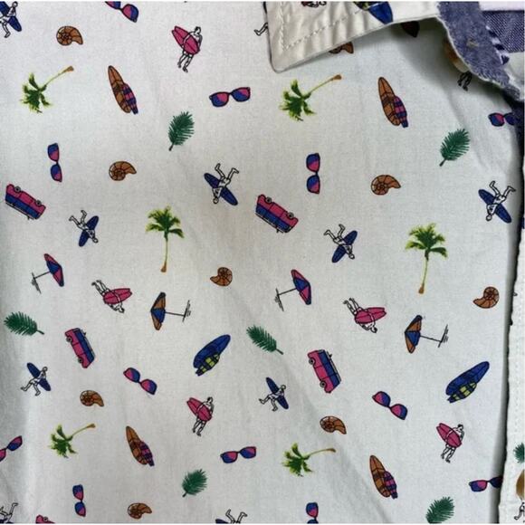 Free Planet Shirt Size Large Casual Button Down Burton Style - Picture 4 of 5